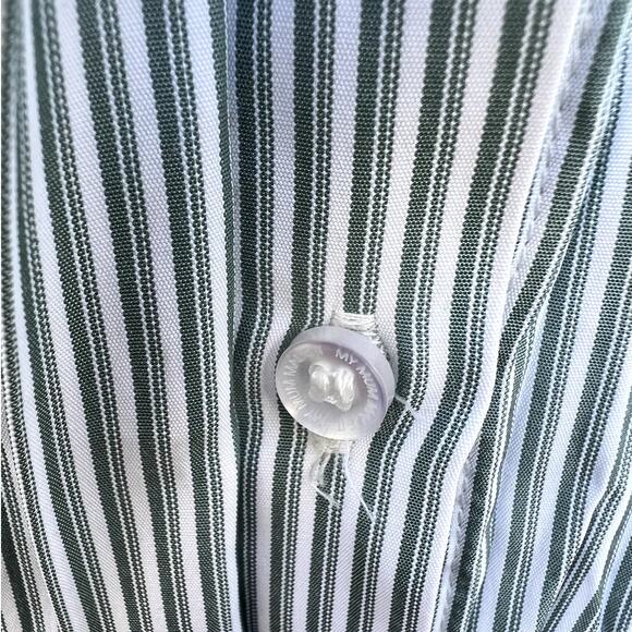 My Mum Made It | Striped Long Sleeve Button Down Boyfriend Office Shirt XS-S - Picture 3 of 6